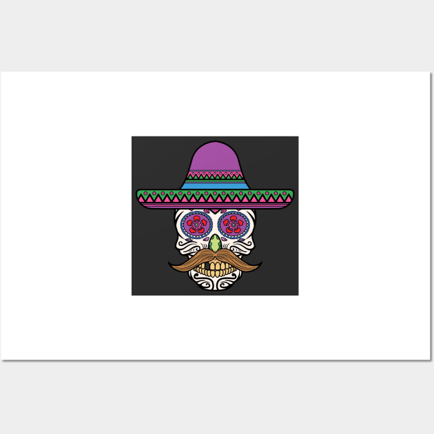 Sugar Skull 42 (Style:7) Wall Art by luminousstore